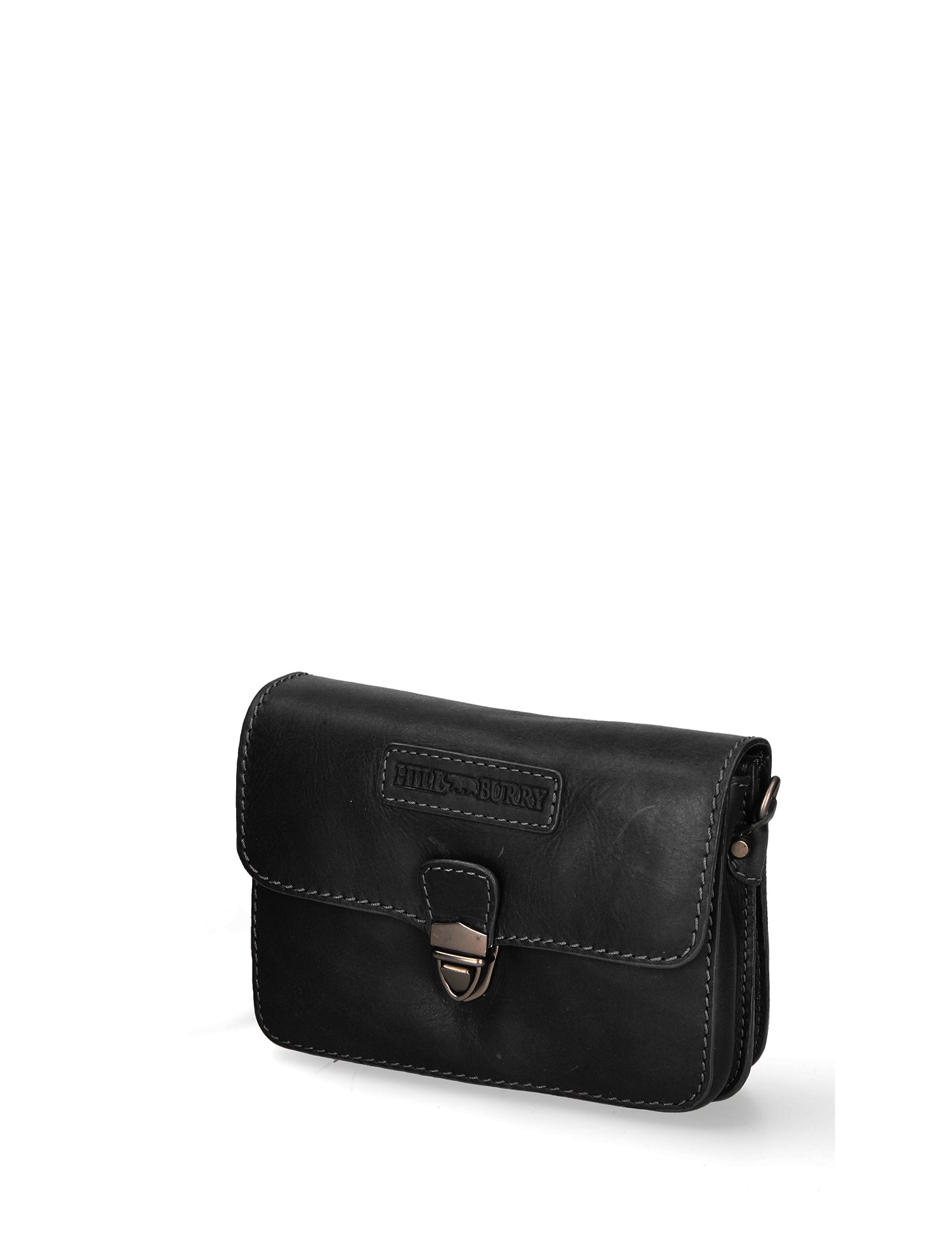 Borsa a tracolla da uomo 100% vera pelle HILB-3279WH-NERO Hill Burry