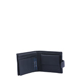 Herrenbrieftasche aus echtem Leder, Made in Italy, 9,5 x 12 x 2 cm