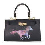 Noel Borsa a mano da donna Vera pelle 04265-D26 BLU SCURO DARK BLUE Gave Lux