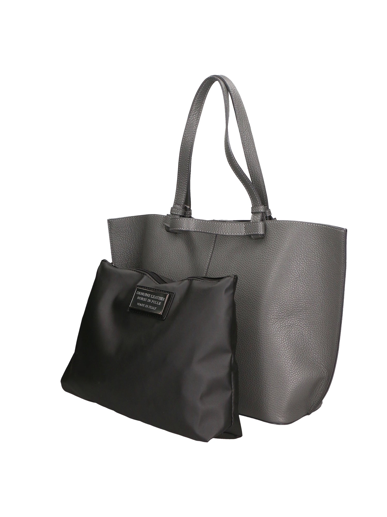 Beata Borsa a spalla da donna Vera pelle 05779-D27 GRIGIO Gave Lux