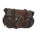 Melania Borsa a spalla unisex Canvas e vera pelle ZG3016-NERO BLACK Gave Lux