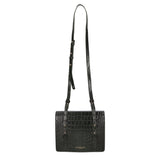 Borsa a tracolla da donna Pelle Croco MYB-8006-FW-NERO My Best Bag