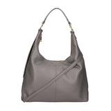 Ursula Borsa a spalla da donna Vera pelle 06673-D27 GRIGIO SCURO Gave Lux