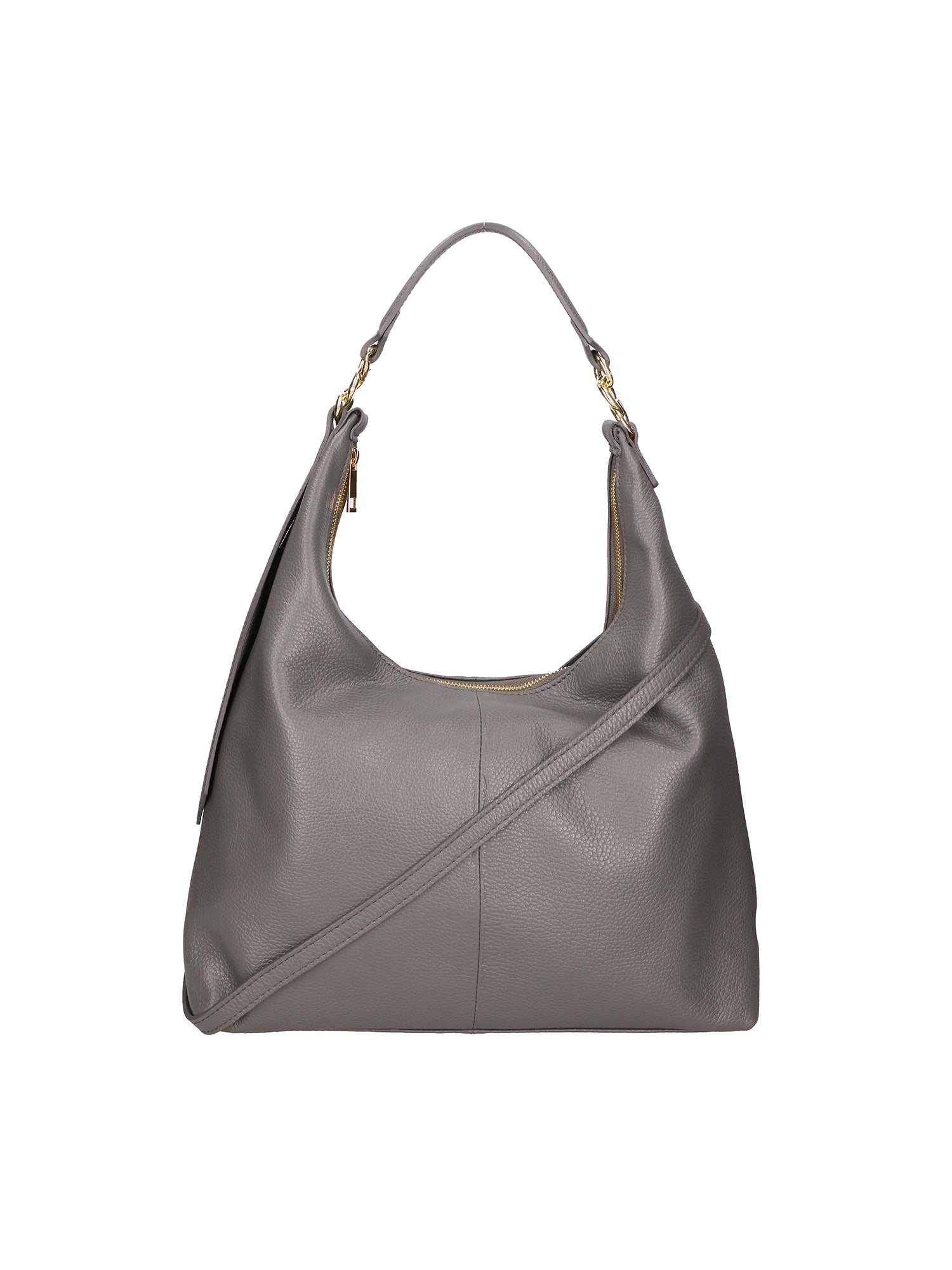 Ursula Borsa a spalla da donna Vera pelle 06673-D27 GRIGIO SCURO Gave Lux