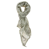 Sofia L2010-VERDE Foulard unisex in cotone e seta Gave Lux