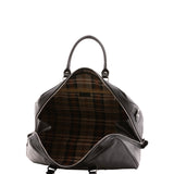Borsa da viaggio unisex in vera pelle 100% cotone 4040-NERO Alessia Firenze