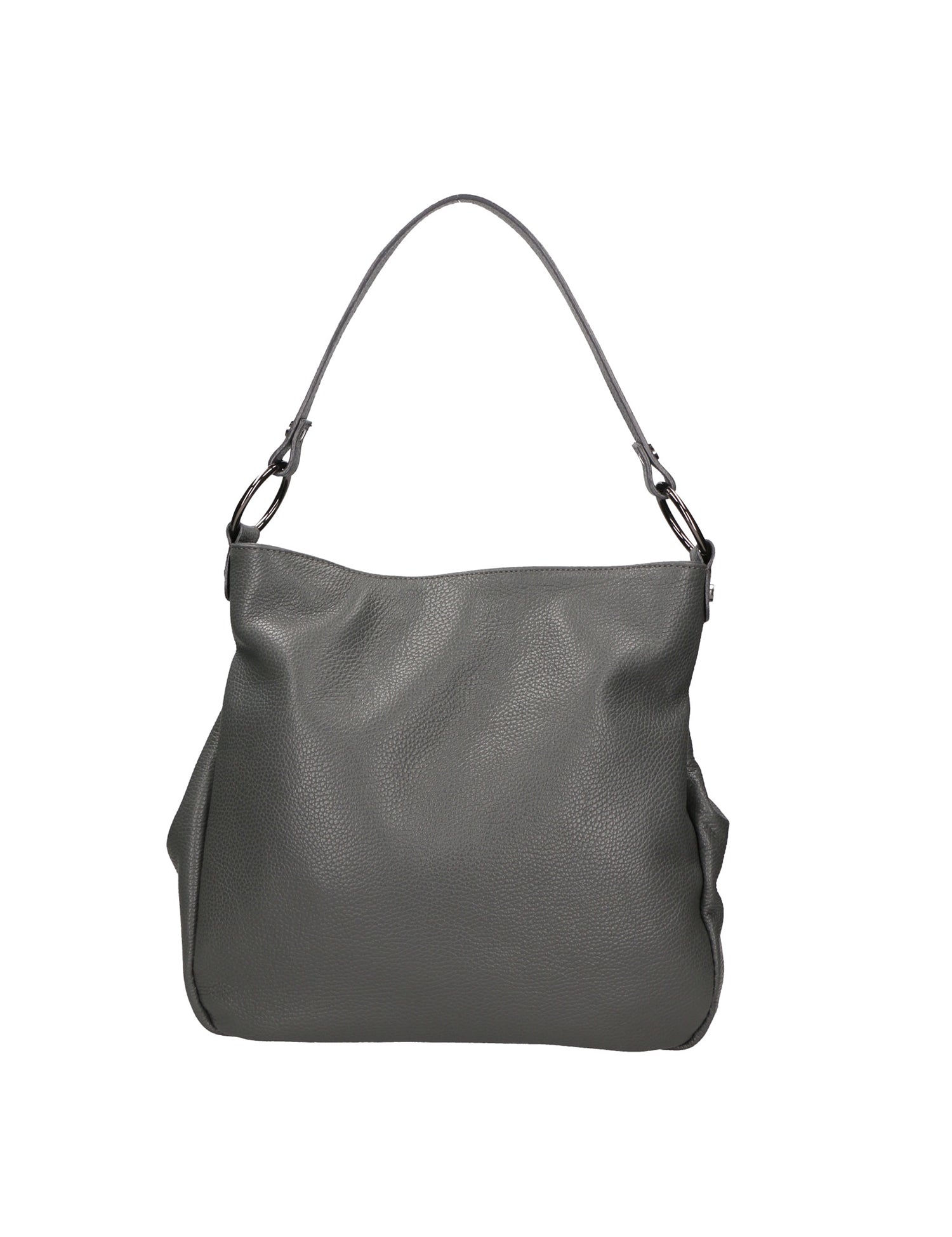 Bea Borsa a spalla da donna 100% pelle 05710-D27 GRIGIO SCURO DARK GREY Gave Lux