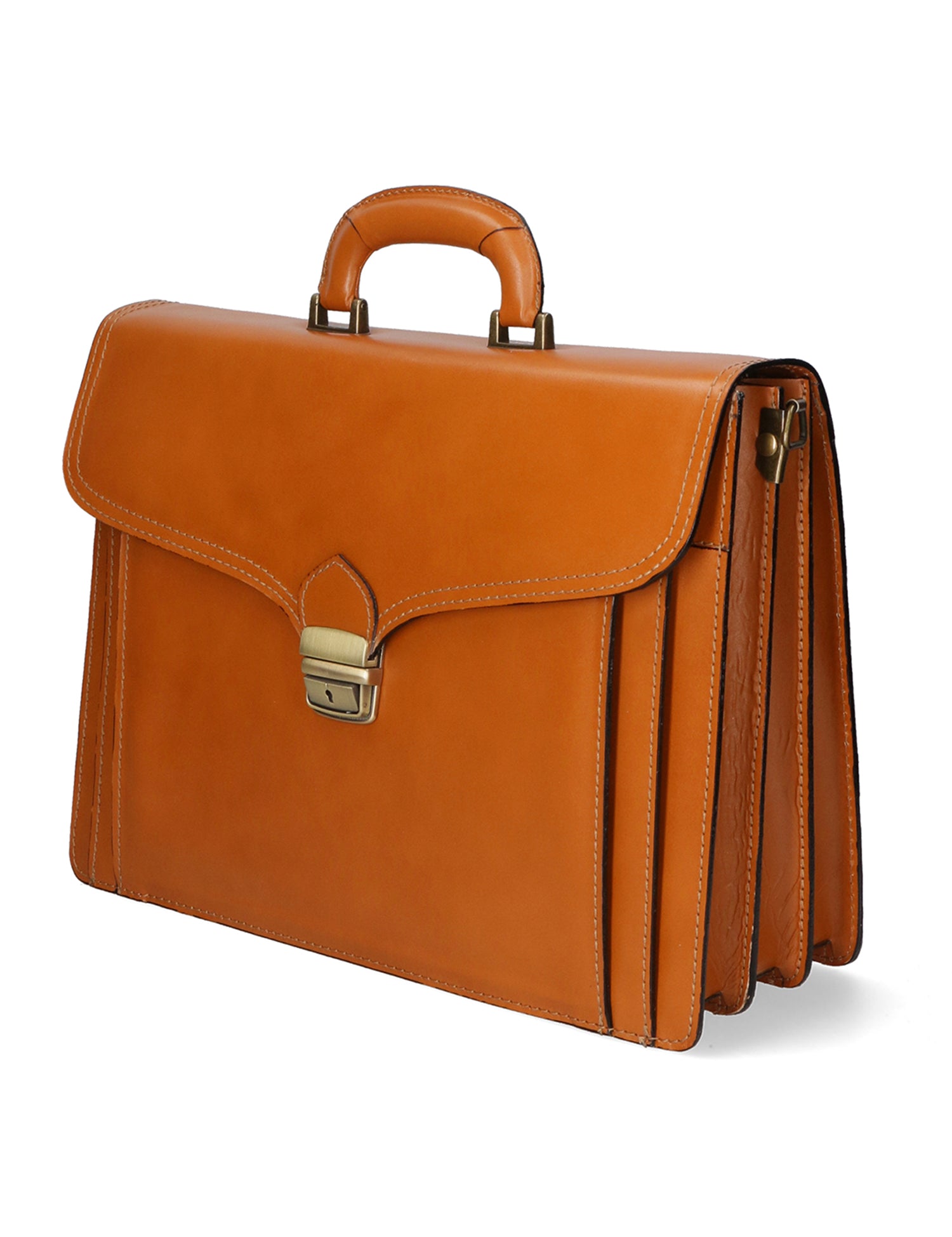 Nevio 7010-CUOIO COGNAC Borsa da lavoro uomo in pelle Gave Lux