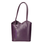 Fabiola Borsa a spalla da donna 100% pelle 9039-VIOLA PURPLE Gave Lux