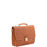 Borsa a mano unisex in vera pelle Made in Italy 4017-MIELE Alessia Firenze