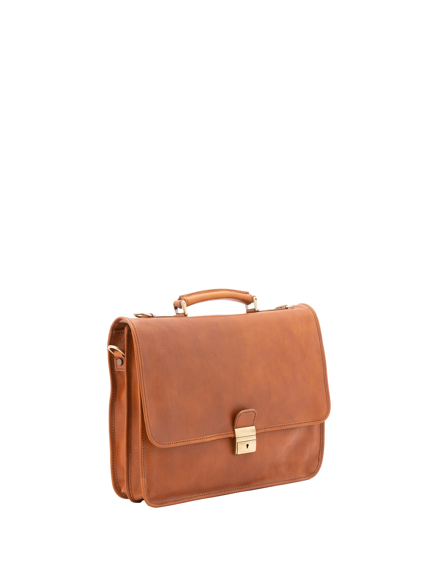 Borsa a mano unisex in vera pelle Made in Italy 4017-MIELE Alessia Firenze