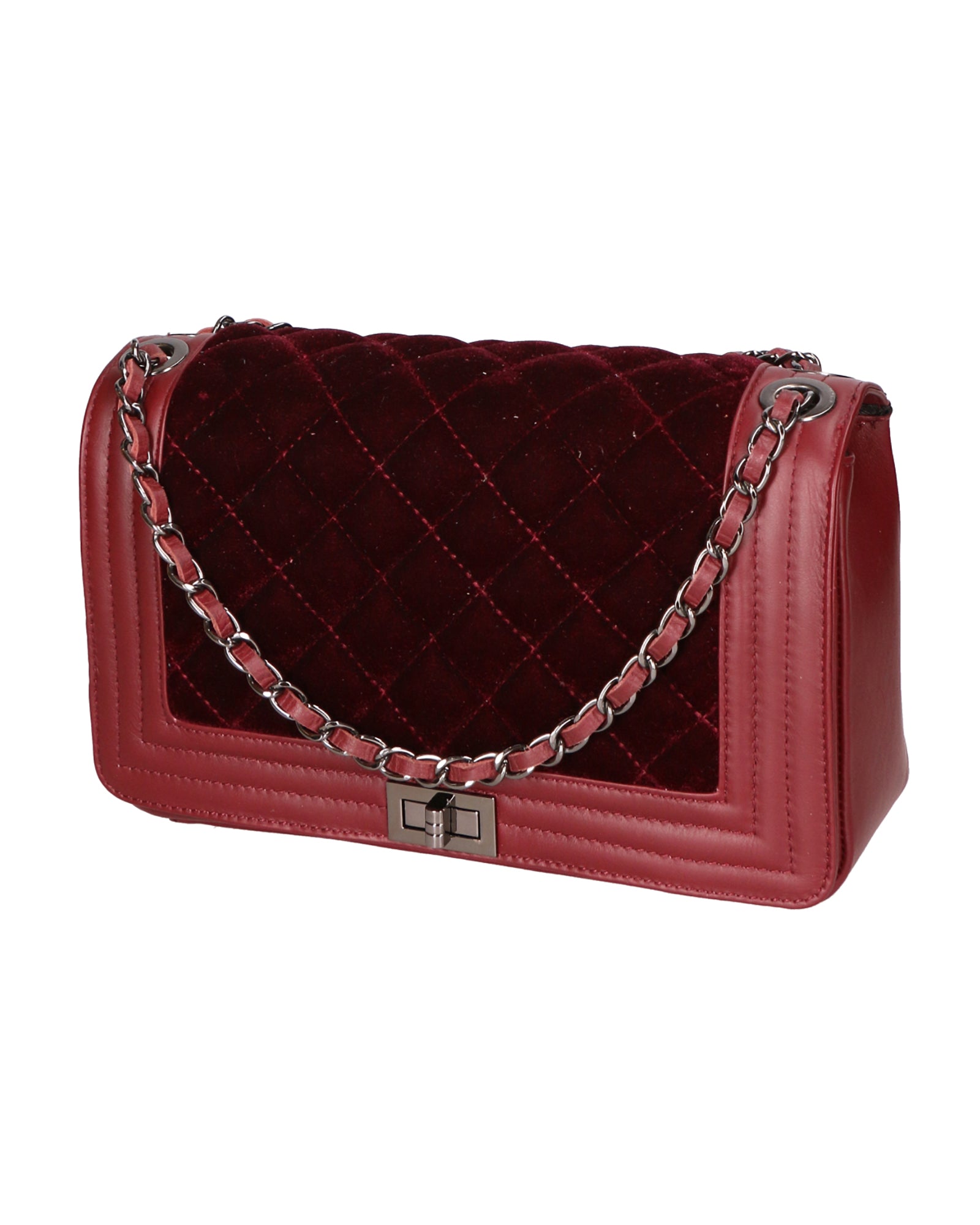 Valeriana Borsa a tracolla da donna Velluto e pelle 1139-BORDO Gave Lux