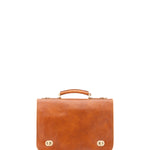 Borsa a mano unisex in vera pelle Made in Italy 4512-MIELE Alessia Firenze