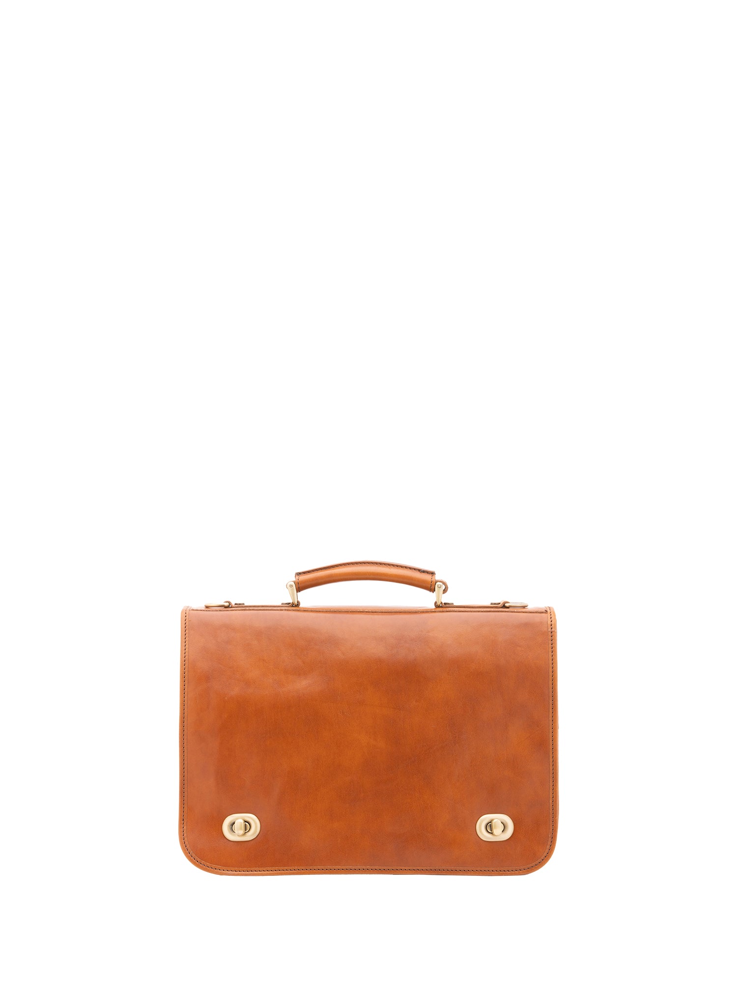 Borsa a mano unisex in vera pelle Made in Italy 4512-MIELE Alessia Firenze