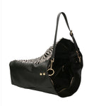 Asia Borsa a spalla da donna Vera pelle 05475-ZEBRA BIANCO NERO Gave Lux
