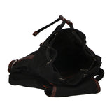 Micaela ZG3006-NERO BLACK Zaino unisex in canvas e vera pelle Gave Lux