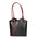Fabiola Borsa a spalla da donna 100% pelle 9039-NERO ROSSO Gave Lux