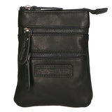 Borsa a tracolla da uomo 100% vera pelle HILB-3190-BLACK NERO Hill Burry