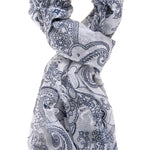 Cotone e Seta L1014-BIANCO Foulard unisex Selene Gave Lux