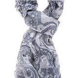 Cotone e Seta L1014-BIANCO Foulard unisex Selene Gave Lux