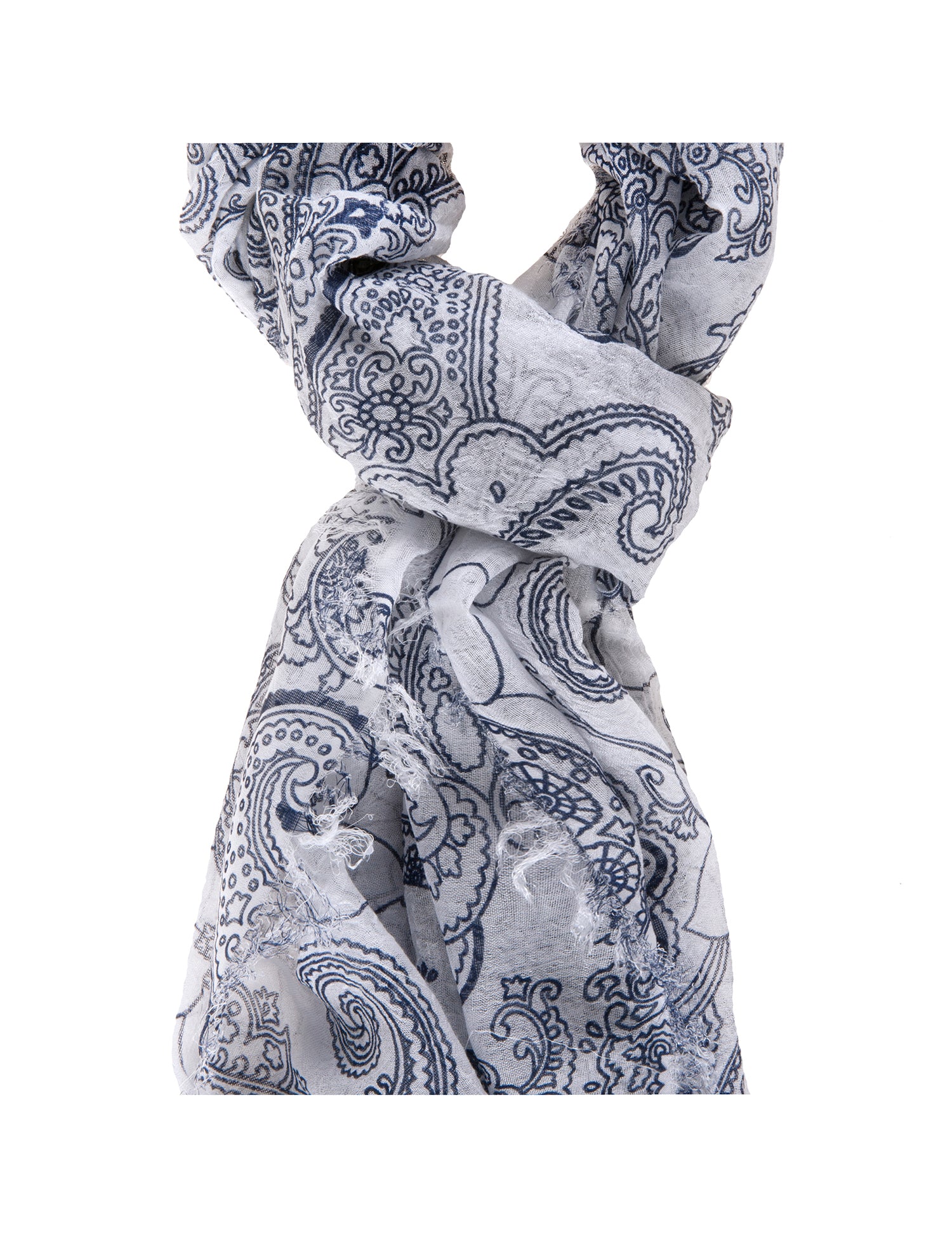 Cotone e Seta L1014-BIANCO Foulard unisex Selene Gave Lux