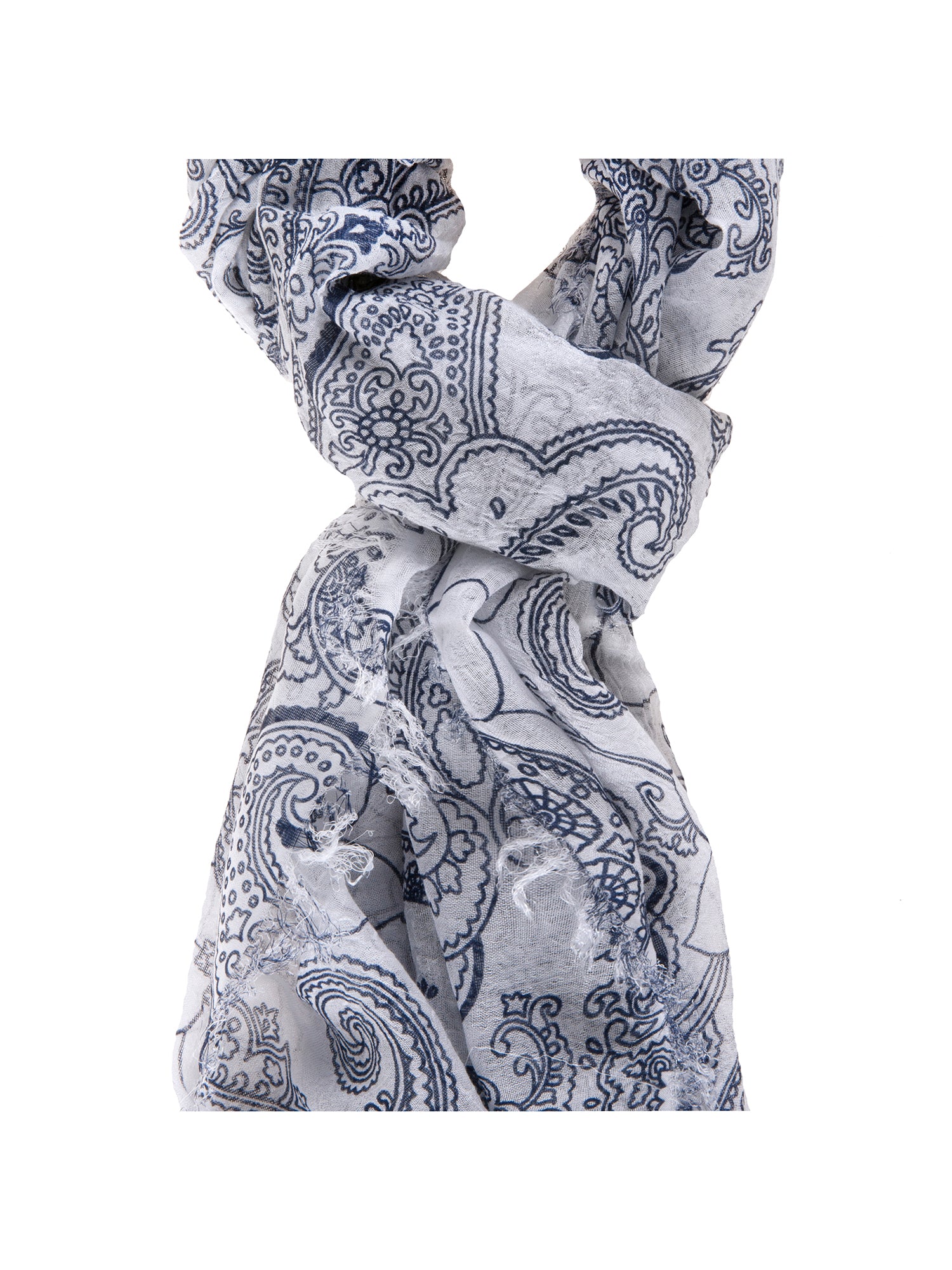 Cotone e Seta L1014-BIANCO Foulard unisex Selene Gave Lux