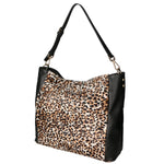 Asia Borsa a spalla da donna Vera pelle 05475-LEO BIANCO NERO 028 Gave Lux