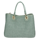 Borsa a mano da donna Paglia & Pelle MYB-05167-SS-331+D96 MENTA My Best Bag