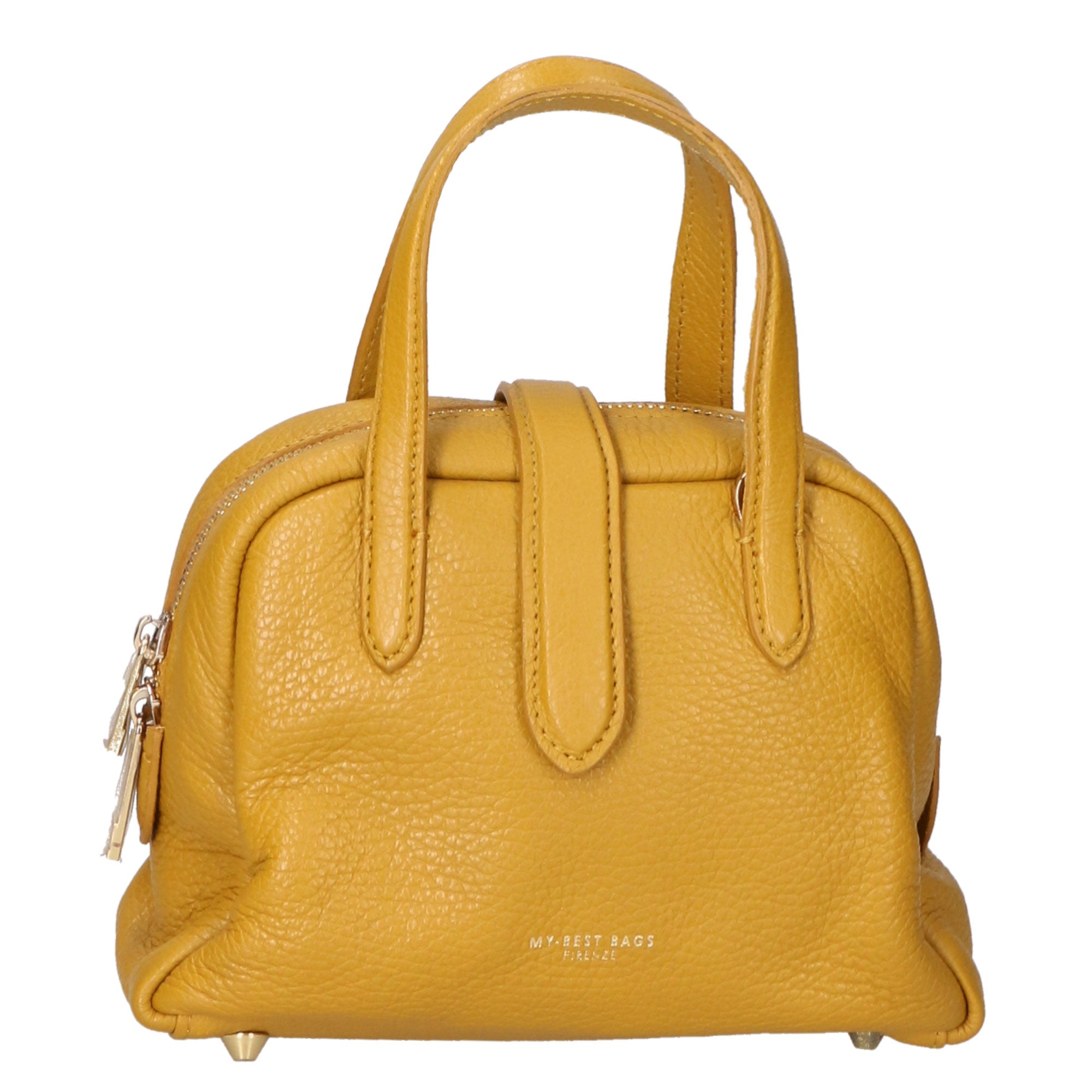 Borsa a mano da donna 100% vera pelle MYB-6008-FW-D36 SENAPE MUSTARD My Best Bag