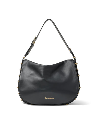 Eridana Ultra Borsa a spalla da donna 100% pelle B17222-NERO