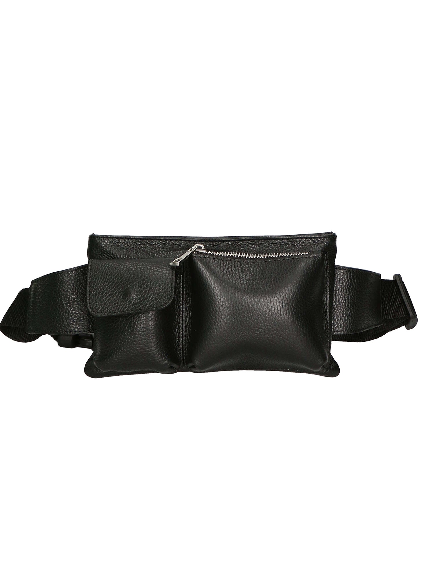 Aisha 04733-D28 NERO BLACK Marsupio da donna in vera pelle + canvas Gave Lux