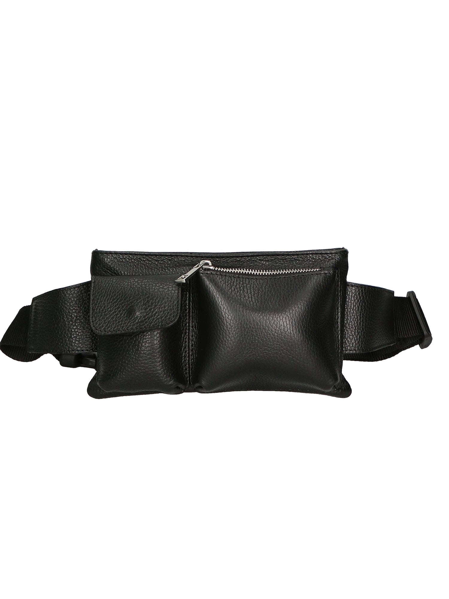 Aisha 04733-D28 NERO BLACK Marsupio da donna in vera pelle + canvas Gave Lux