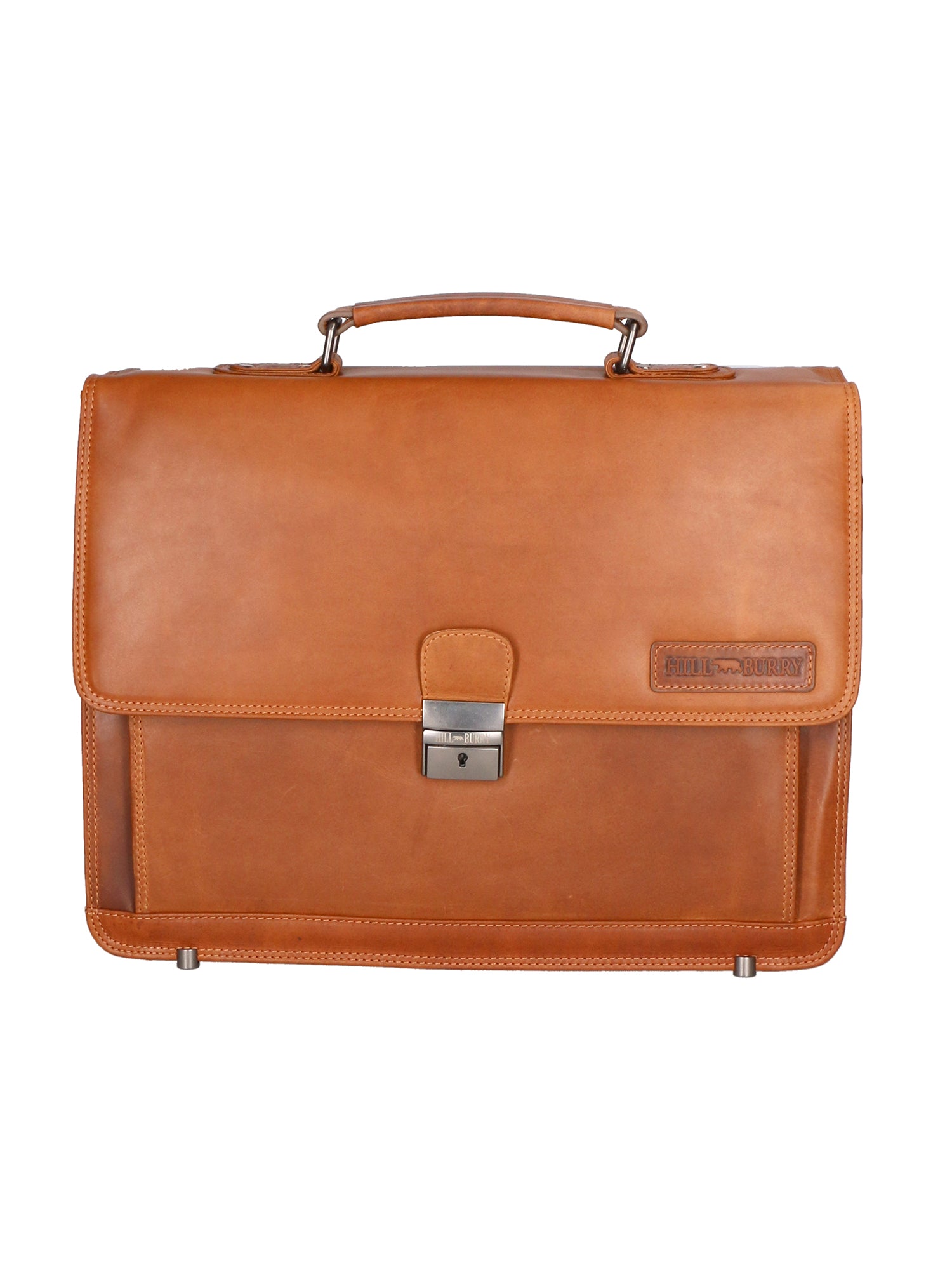 Borsa da lavoro uomo in vera pelle RFID HILB-3154-CUOIO Hill Burry
