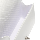 Borsa a mano da donna 100% Pvc FLAT M BALL-OFF BLANC + BRUSH SILVER Marc Ellis