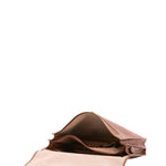 Borsa a mano unisex in vera pelle Made in Italy 4017-MARRONE Alessia Firenze
