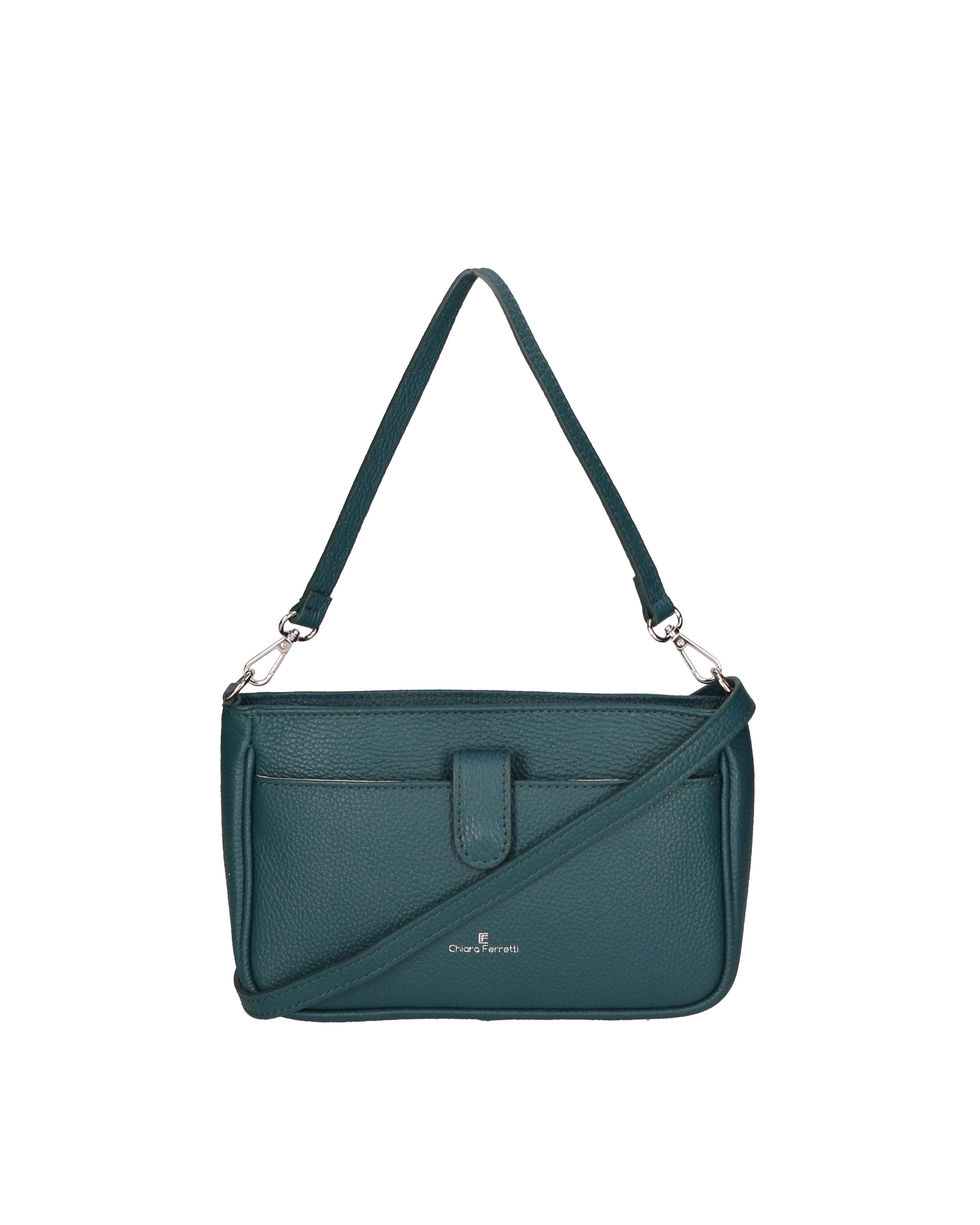 Celeste Plus Borsa a tracolla da donna Vera Pelle 04156-D33 PETROLIO Chiara Ferretti