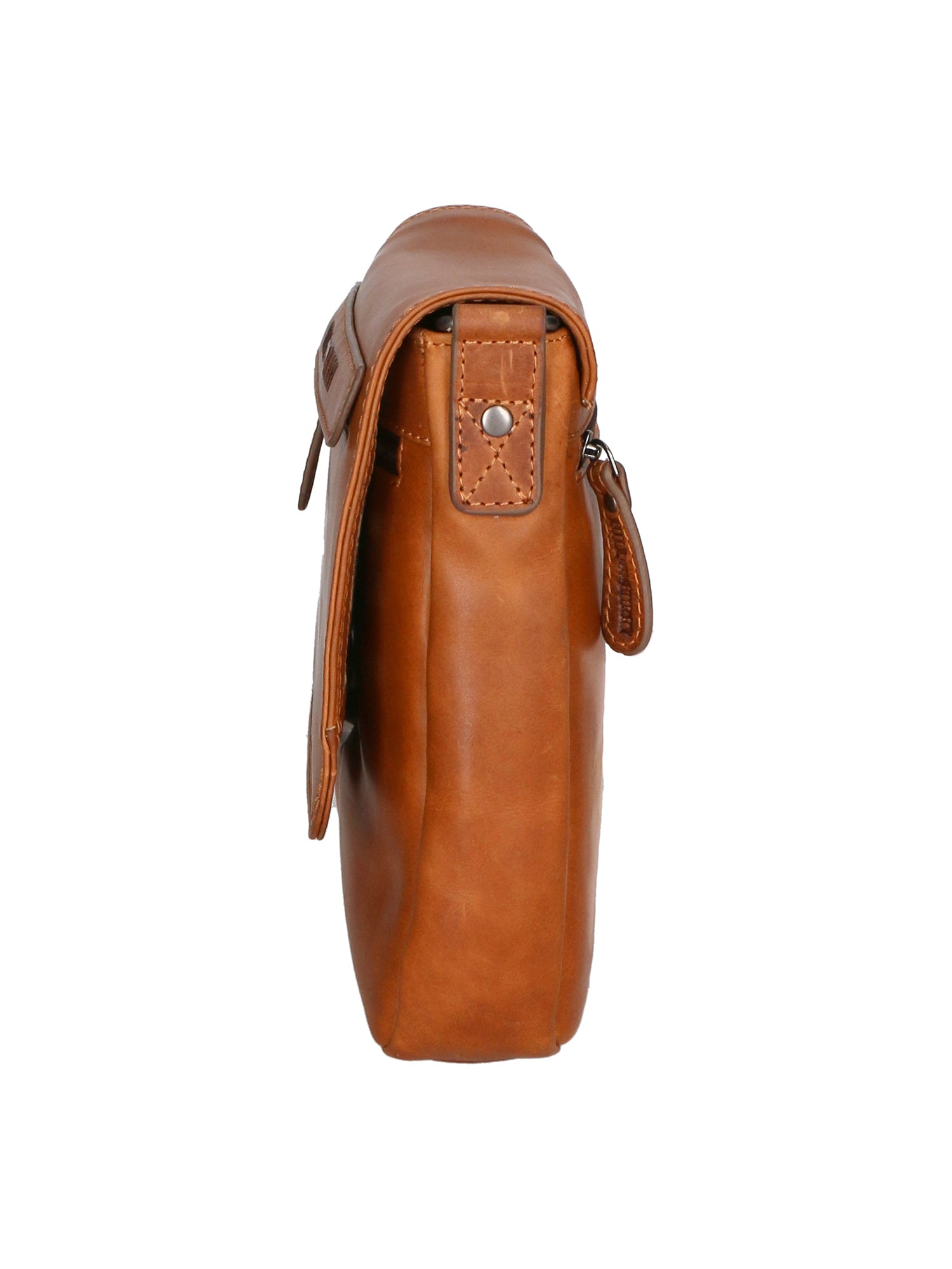 Borsa a tracolla da uomo in vera pelle RFID HILB-6155-CUOIO Hill Burry