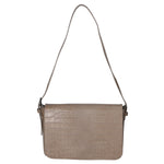 Azzurra Borsa a spalla da donna Vera pelle croco 05699-C40 TAUPE SCURO DARK TAUPE Gave Lux