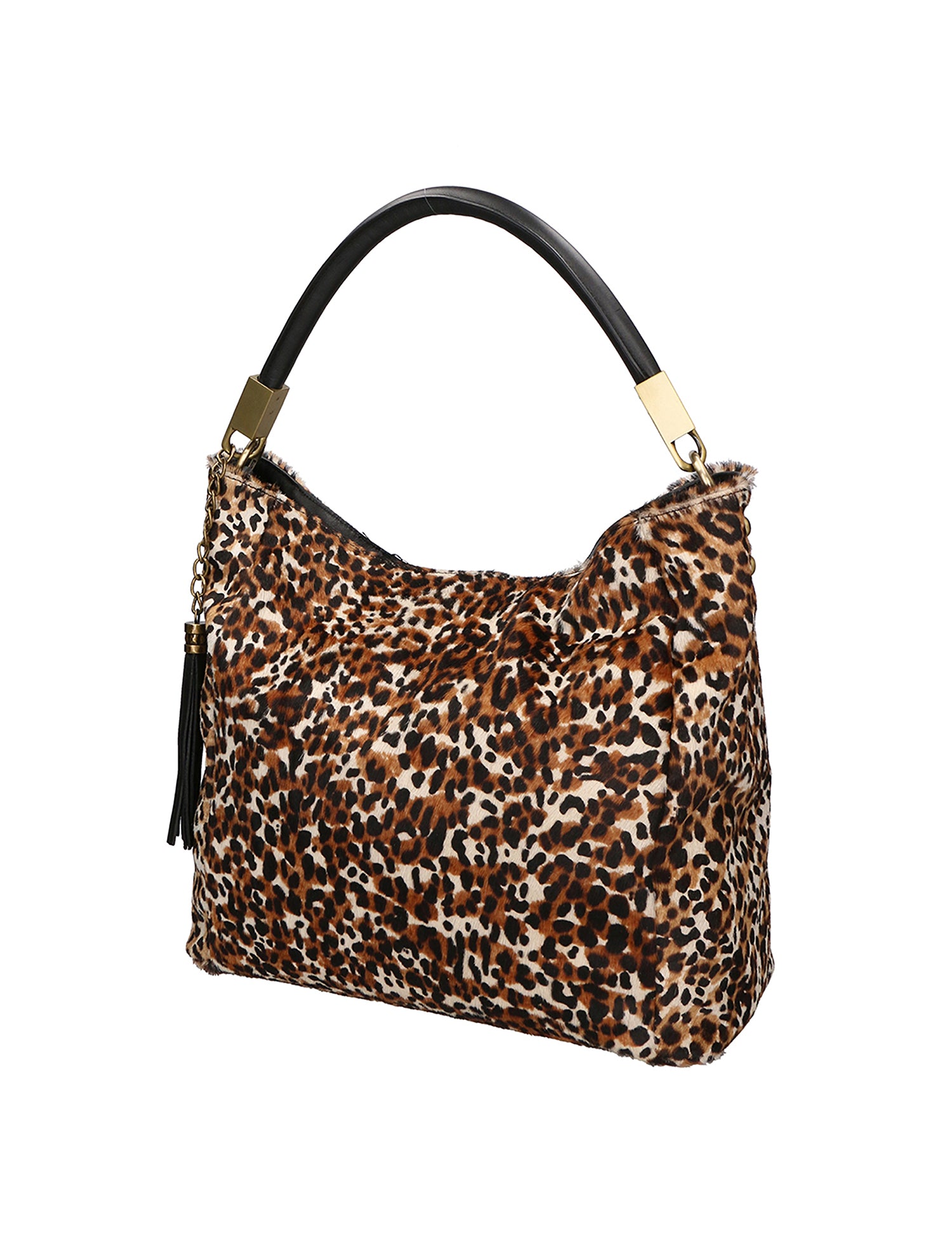 Arya Borsa a spalla da donna Vera pelle 05474-LEO BIANCO NERO 028 Gave Lux