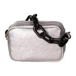 Barbara Borsa a spalla da donna Vera pelle 05706-L001 ARGENTO Gave Lux