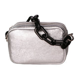 Barbara Borsa a spalla da donna Vera pelle 05706-L001 ARGENTO Gave Lux