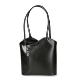 Fabiola Borsa a spalla da donna 100% pelle 9039-NERO BLACK Gave Lux