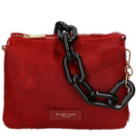 Borsa a spalla da donna Vera pelle di cavallino MYB-8021-FW-RUBINO My Best Bag
