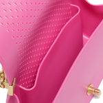 Borsa a mano da donna 100% Pvc FLAT S BALL-AURORA PINK + OFF GOLD Marc Ellis