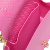 Borsa a mano da donna 100% Pvc FLAT S BALL-AURORA PINK + OFF GOLD Marc Ellis