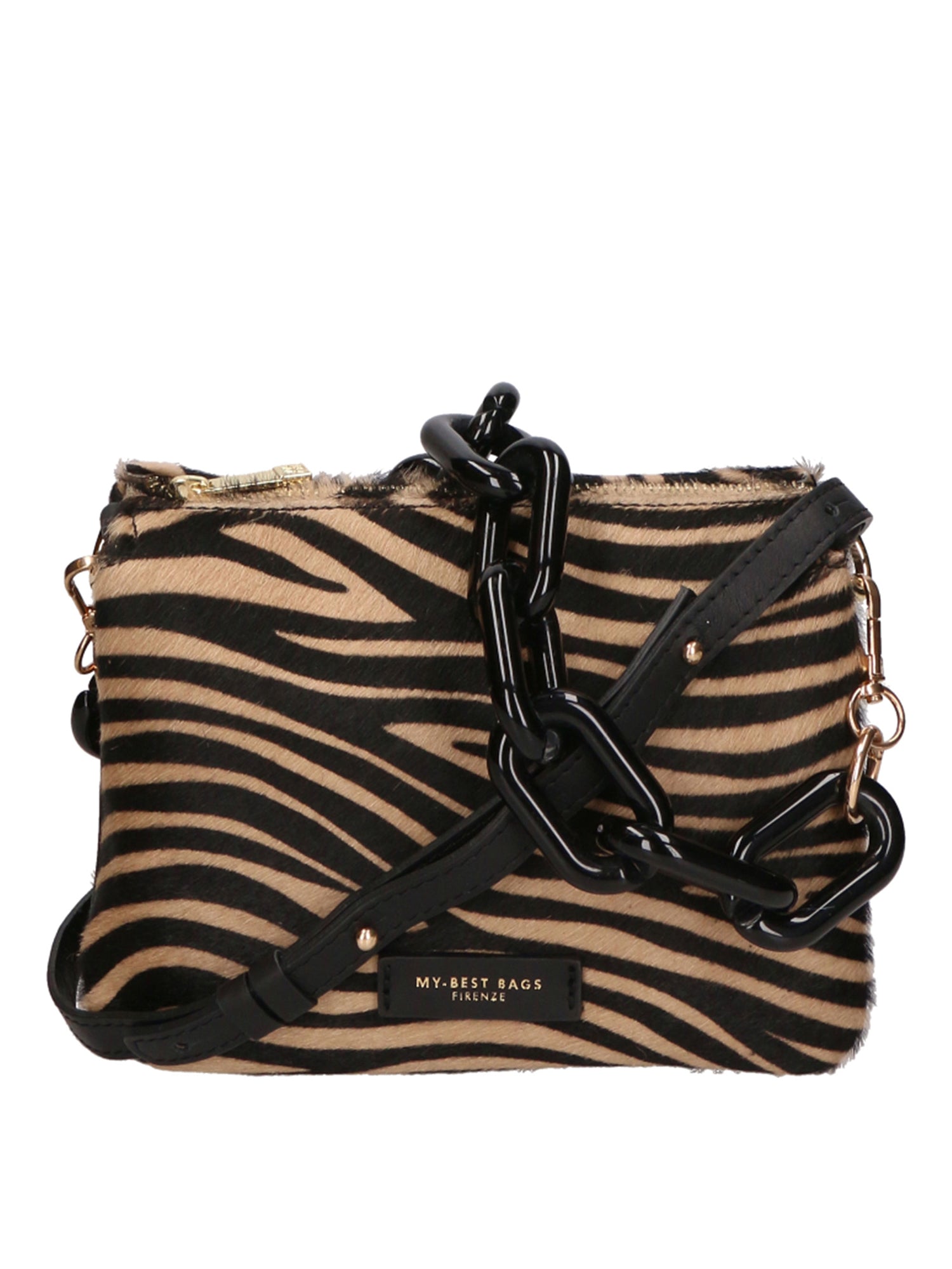 Borsa a spalla da donna Vera pelle di cavallino MYB-8021-FW-A24 CUOIO My Best Bag