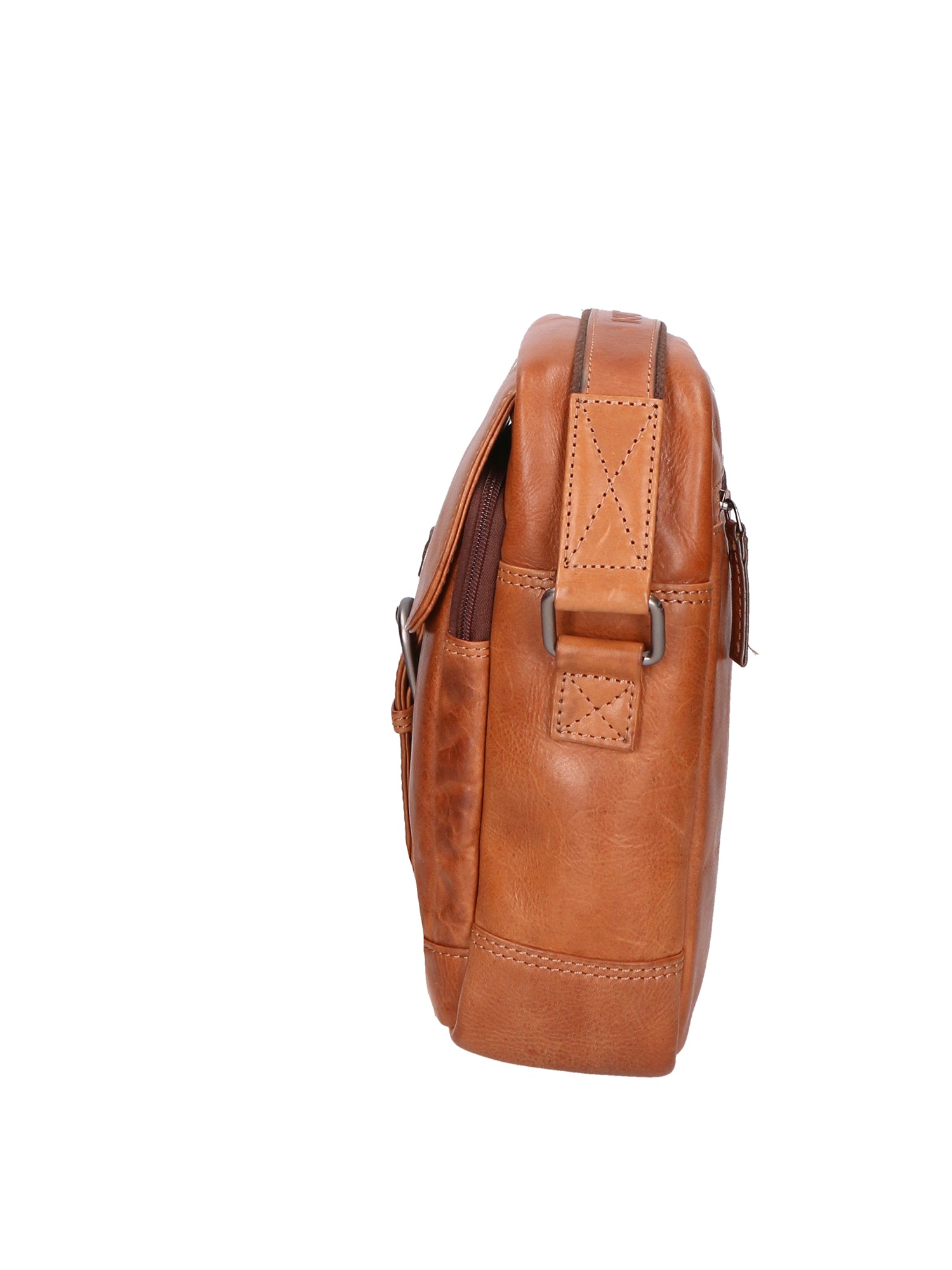Borsa a tracolla unisex vera pelle 100% pelle di vacchetta SN5863847-TAN Santini Firenze