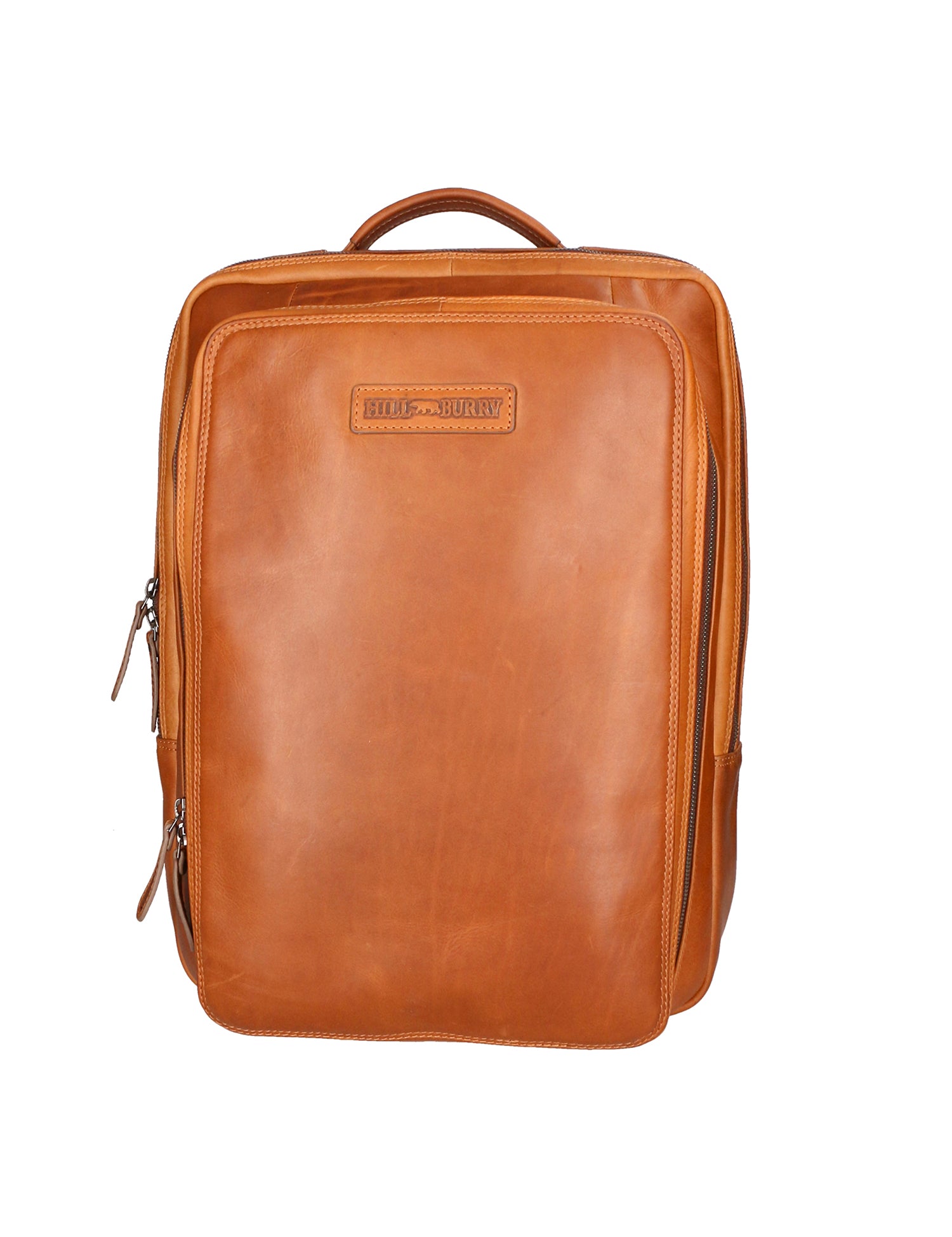 Zaino da uomo in vera pelle RFID HILB-3365-CUOIO Hill Burry