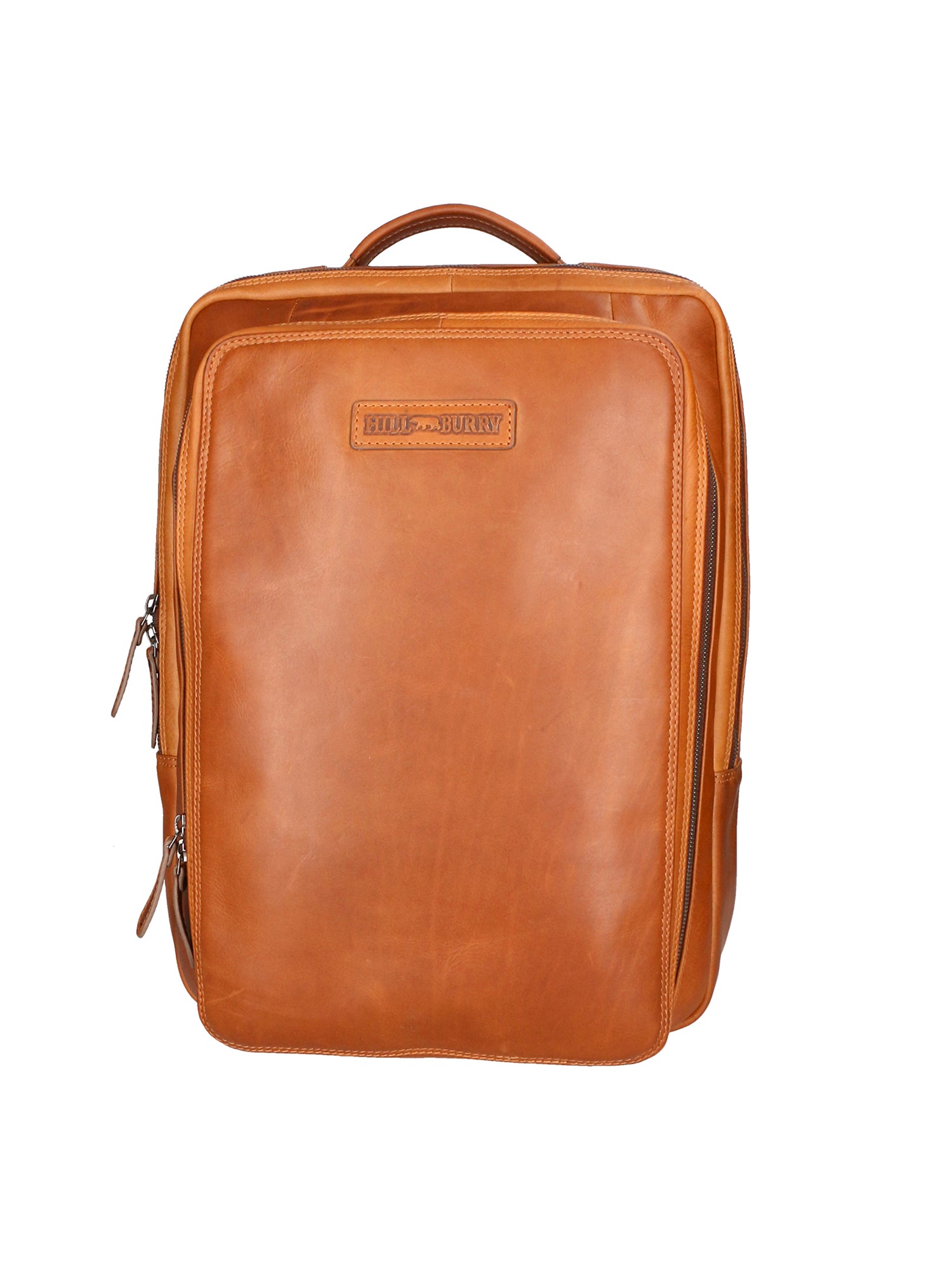 Zaino da uomo in vera pelle RFID HILB-3365-CUOIO Hill Burry