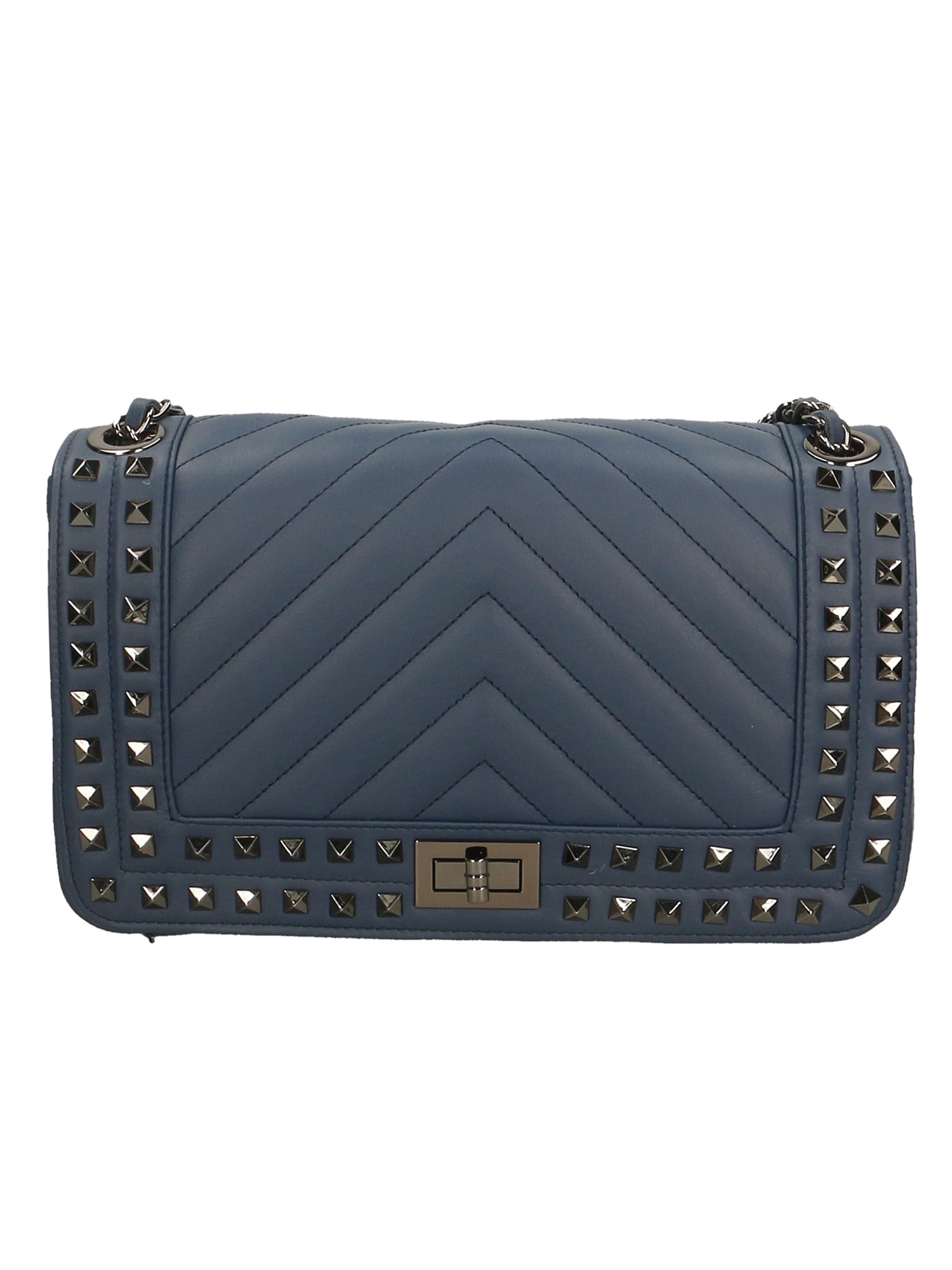 Bologna Borsa a spalla da donna Vera pelle 6590-BLU BLUE Gave Lux